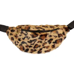 Leoparden Plüsch Bauchtasche