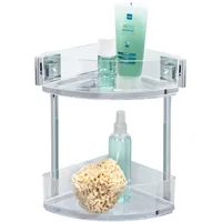 Wenko Vacuum-Loc® Eckregal Quadro Edelstahl 2 Etagen