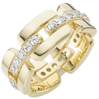 GIORGIO MARTELLO MILANO Ring mit weißen Zirkonia, vergoldet, Silber 925 Ringe Gold Damen