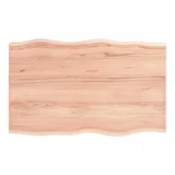 vidaXL Tischplatte, 80x50x2 cm Massivholz Eiche Behandelt Baumkante
