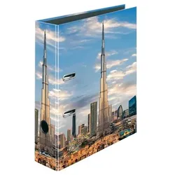 Herlitz Ordner maX.file A4 Burj Khalifa Innenspiegel sw Rückenbreite 8 cm