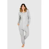 Moniz Damen Jumpsuit, Onesie, Overall (XS, grau) - XS