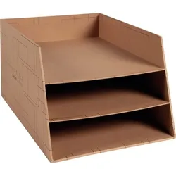 Exacompta Briefablage Eterneco, 3 Ebenen, braun, geometrische Motive