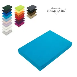 EXKLUSIV HEIMTEXTIL Spannbettlaken Jersey 140 - 160 x 200 cm Türkis