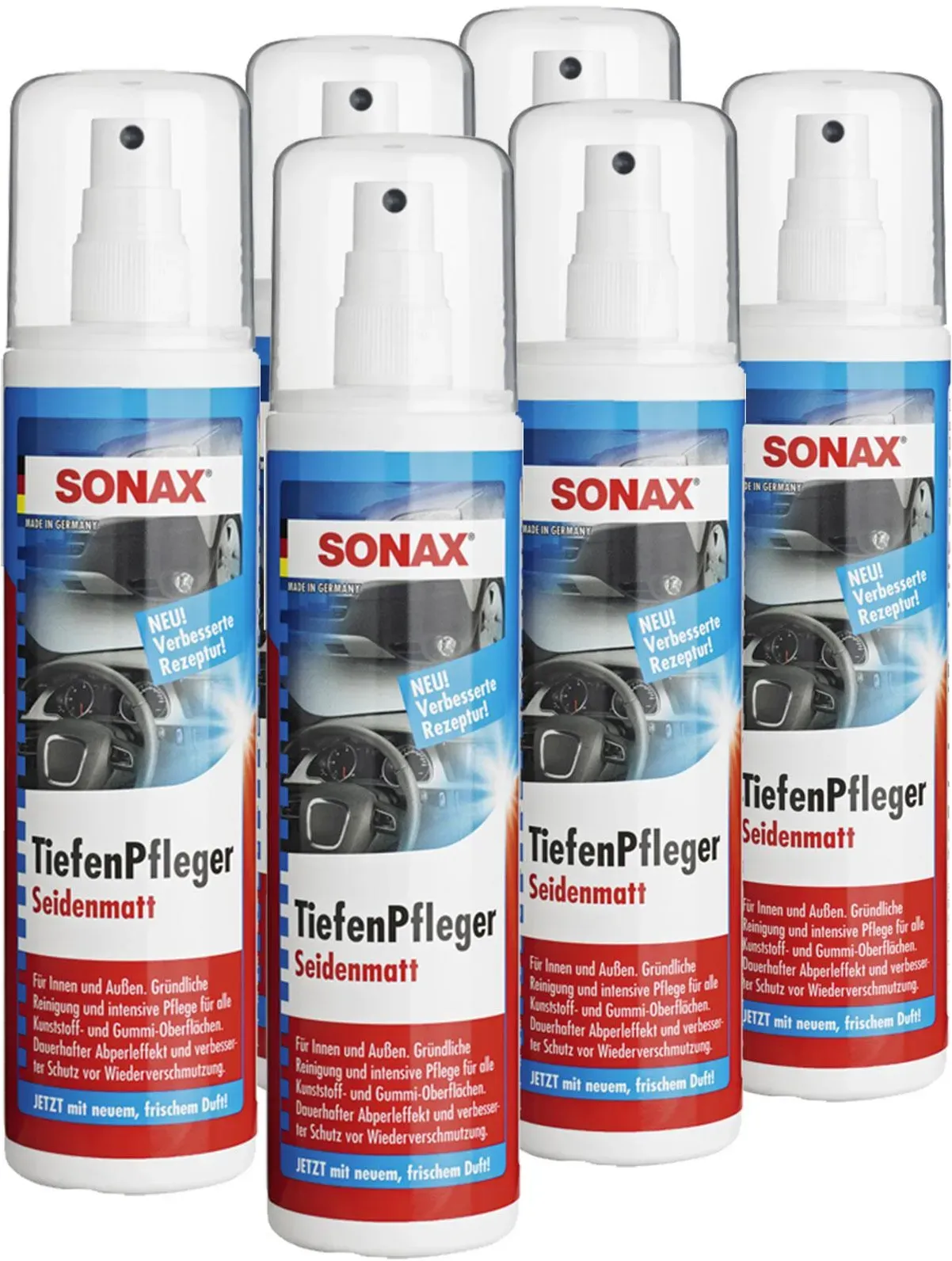 6x Sonax Tiefenpfleger Seidenmatt 300ml Kunstoffpfleger Kunstoffreiniger Pflege: Artikelnr.: 03830410