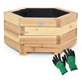 deluke Pflanzkasten 46 x 22 x 46 cm Braun