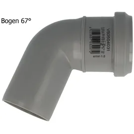 Valsir Ht Bogen Ø 90 X 67°, Mit Einseitiger Steckmuffe Und Gummidichtung