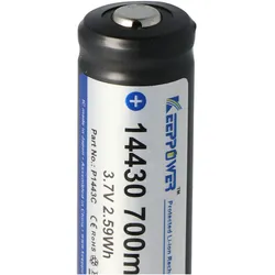 Keeppower 14430 - 700mAh, 3,7V Li-Ion-Akku geschützt