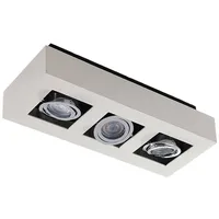 ARCCHIO Vince 3-flammig Aluminium weiß/chrom