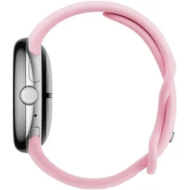 Google Pixel Watch 3 41 mm LTE polished silver Sportarmband rose quartz