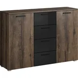 INOSIGN Kombikommode »Galaxy Breite 132 cm, zeitlose Schubladenkommode, Anrichte«, Sideboard, viel Stauraum 2-türig und mit 4 Schubladen,