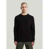 G-Star Structure Ribbed Knit Pullover Schwarz S