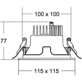 Brumberg Einbaudownlight 1er quadratisch 3000K
