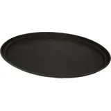 TRIZERATOP Servierbrett Gastro Kellnertablett, Serviertablett rutschfest, oval, Glasfaser, (Stück) schwarz 59,5 cm x 73,5 cm