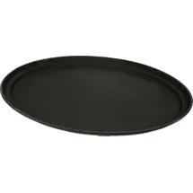 TRIZERATOP Servierbrett Gastro Kellnertablett, Serviertablett rutschfest, oval, Glasfaser, (Stück) schwarz 59,5 cm x 73,5 cm