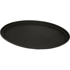 TRIZERATOP Servierbrett Gastro Kellnertablett, Serviertablett rutschfest, oval, Glasfaser, (Stück) schwarz 59,5 cm x 73,5 cm