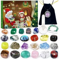 LuxusKollektion Spielzeug-Adventskalender Edelstein Adventskalender 2024, 24 Stück Natürliche Kristalle