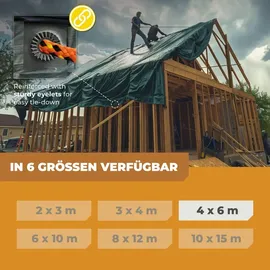 Bio Green Abdeckplane 4 x 6 m Grün