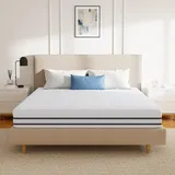 SynthoSpace Matratze 140x200 cm | H2&H3 | Ergonomische Kaltschaummatratze 7-Zonen | Bezug abnehmbar & waschbar | Oeko-TEX® | Rollmatratze 16 cm