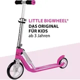 Hudora Little BigWheel Scooter - Sicherer Aluminium-Roller für Kinder ab 3 Jahren - Höhenverstellbarer & zusammenklappbarer Cityroller für bis zu 100kg - Stabiler Tretroller mit großen Reifen