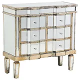 Beliani Kommode 81 x 80 x 35 cm Silber/Gold