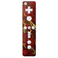 Skin kompatibel mit Nintendo Wii Controller Folie Sticker Rot Glitter Gold