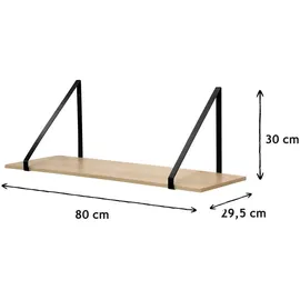 CaliCosy Wandregal 29,5 x 30 x 80 cm Apfelbaum