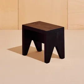 HAY Manolito Hocker Holz 30 x 25 x 19 cm Schwarz