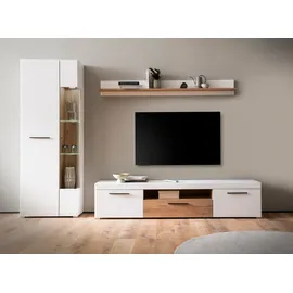 Home Affaire Salerno Hängeregal 180 x 20 x 20 cm Weiß mit Eiche