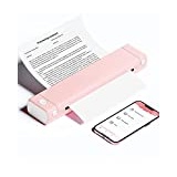 Phomemo M08F A4 Tragbarer Thermodrucker, Pink Bluetooth Wireless Drucker, Thermodrucker ohne Tinte für Smartphone & PC, unterstützt 210x297mm A4 Thermopapier Mobile Drucker