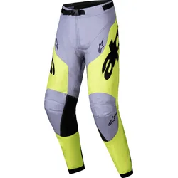 Alpinestars Racer Veil, Textilhose - Grau/Neon-Gelb/Schwarz - 32