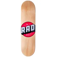 Rad Unisex – Erwachsene Solid Logo Skateboard, Wood, 8"