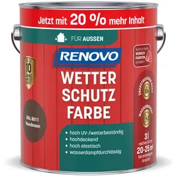 RENOVO Wetterschutzfarbe - braun