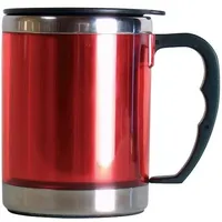 Basic Nature BasicNature Mug Thermobecher, Edelstahl, 0,42L, feuerrot