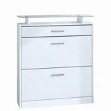 Vladon Loret 89 x 104 x 23 cm mit 1 Schublade hängend / weiß matt