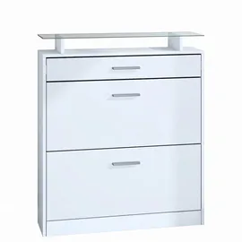 Vladon Loret 89 x 104 x 23 cm mit 1 Schublade hängend / weiß matt