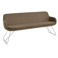 Musterring Sitzbank Tavia, Braun, Haselnuss, 3-Sitzer, 180x87x65 cm, Stoffauswahl, Typenauswahl, mit Rückenlehne, in verschiedenen Größen erhältlich, Esszimmer, Bänke, Sitzbänke