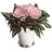 ROSEMARIE SCHULZ Heidelberg Rosendeko Blumengesteck 2-3 Jahre haltbar Silberbecher 3 Infinity Rosen und Efeubättern - Abmessungen: 10x15cm