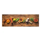 vidaXL Küchenteppich Waschbar Gewürze 60x180 cm Samt