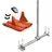 PremiumX Dachsparrenhalter Satellitenschüssel Montage Set Sparrenhalter feuerverzinkt Frankfurter Dachziegel rot SAT Mastkappe