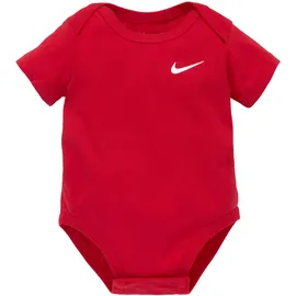Nike Body NIKE SPORTSWEAR "für Babies", Jungen, Gr. 74 (9), N-Gr, rot (weiß, obsidian, rot), Jersey, Obermaterial: 60% Baumwolle, 40% Polyester, unifarben, Rundhals, abgesteppt, Bodys Body, im praktischen 3er-Pack, mit Rundhalsausschnitt, für Babys