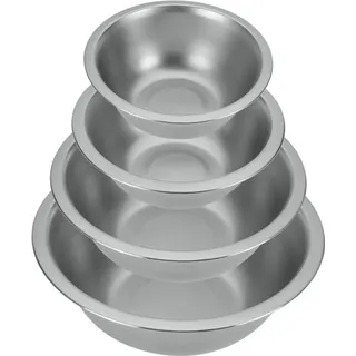 Metaltex 4er-Set: Rührschüsseln in Silber