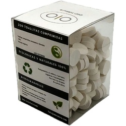OIO Natura Komprimierte biologisch abbaubare Tücher von OIO (Packung mit 400 Stück)