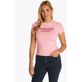 Tommy Hilfiger Tommy Jeans T-Shirt TJW 2PACK ESSENTIAL LOGO TEE (Packung, 2-tlg) mit Logodruck rosa XL (42)
