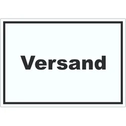Versand Aufkleber mit Text Lieferung shipping waagerecht A5 (148x210mm)