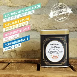 Nostalgic-Art Teedose Traditional English Teas 9,5 x 7,5 x 7,5 cm Dunkelblau