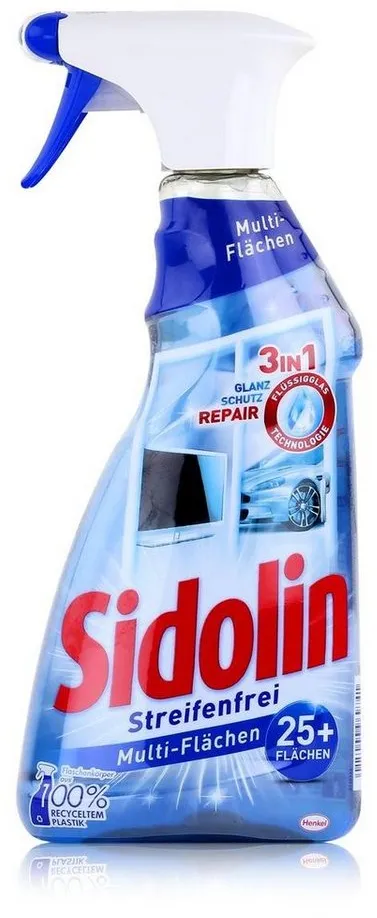 SIDOLIN Sidolin Streifenfrei Multi-Flächen 500ml - Glasreiniger (1er Pack) Glasreiniger