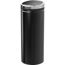 Homcom Sensor Mülleimer 50L, Automatischer Abfalleimer, Rostfreier Kücheneimer für Wohnzimmer, Büro, Edelstahl, Schwarz