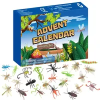 Adventskalender Geschenkbox, Weihnachts Adventskalender Insekten Kit DIY 24 Tage Countdown Kalender Weihnachtskalender für Kinder Jungen Mädchen Weihnachten Geschenke