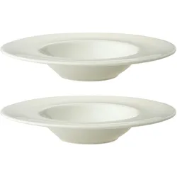 Maastricht Porselein Maastricht Porzellan Pastateller Lux 30 cm Offwhite Porzellan 2 Stück